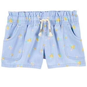 OshKosh B'gosh Light Blue Floral Drawstring Shorts